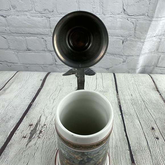 HOUSE OF GOEBEL STEIN ORNATE MILITARY EAGLE & CANNON W LITHOPONE - Picture 8 of 13